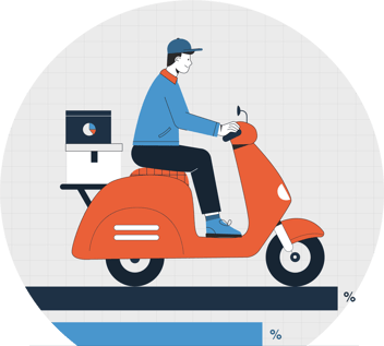 scooter-with-driver-on-bar-graph